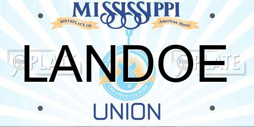 LANDOE Mississippi License Plate