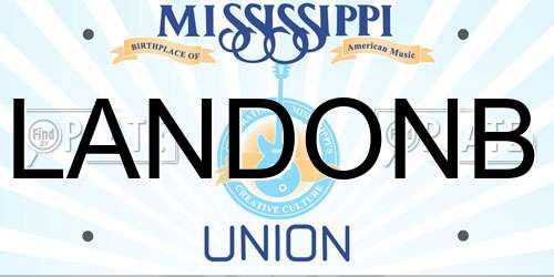 LANDONB Mississippi License Plate