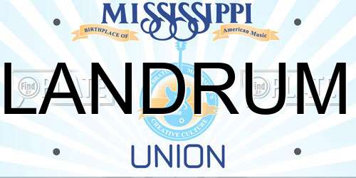 LANDRUM Mississippi License Plate