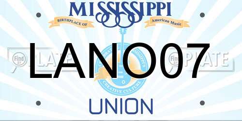 LANO07 Mississippi License Plate