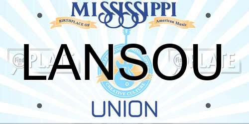 LANSOU Mississippi License Plate
