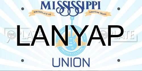 LANYAP Mississippi License Plate
