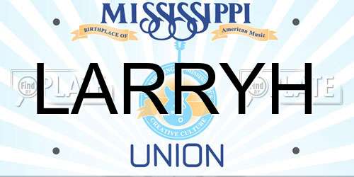 LARRYH Mississippi License Plate