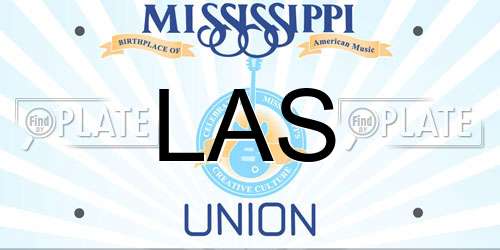 LAS Mississippi License Plate