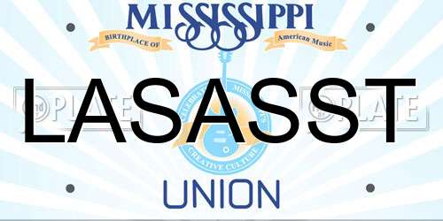 LASASST Mississippi License Plate