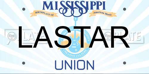 LASTAR Mississippi License Plate