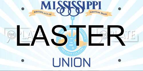LASTER Mississippi License Plate