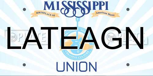 LATEAGN Mississippi License Plate
