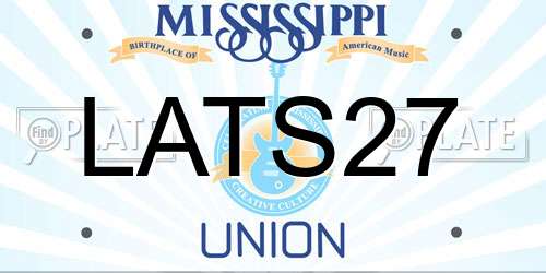 LATS27 Mississippi License Plate
