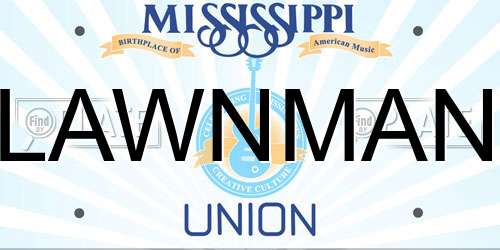 LAWNMAN Mississippi License Plate