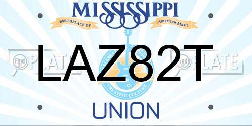 LAZ82T Mississippi License Plate