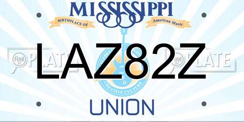 LAZ82Z Mississippi License Plate