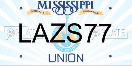 LAZS77 Mississippi License Plate