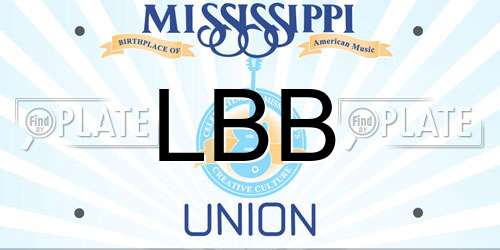 LBB Mississippi License Plate