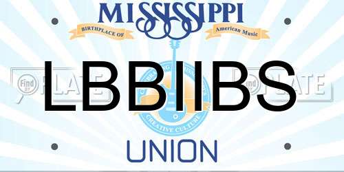 LBBIIBS Mississippi License Plate