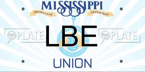 LBE Mississippi License Plate