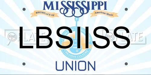 LBSIISS Mississippi License Plate