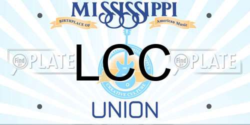 LCC Mississippi License Plate