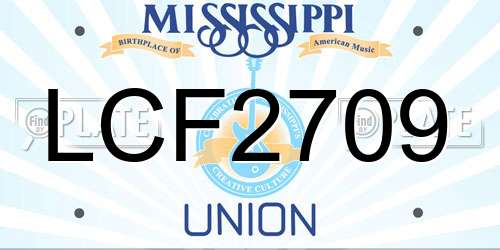 LCF2709 Mississippi License Plate