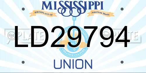 LD29794 Mississippi License Plate