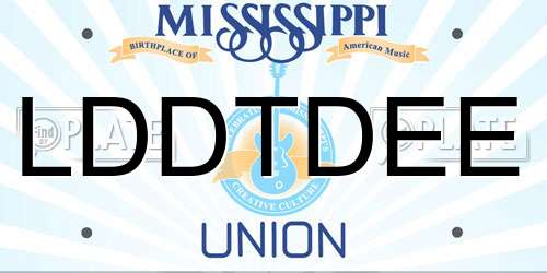 LDDTDEE Mississippi License Plate
