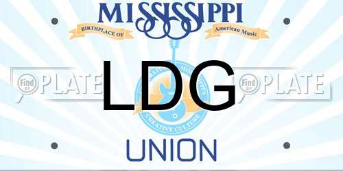 LDG Mississippi License Plate