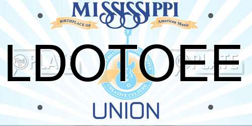 LDOTOEE Mississippi License Plate