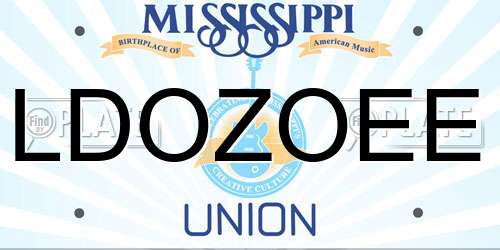 LDOZOEE Mississippi License Plate