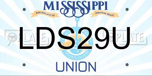 LDS29U Mississippi License Plate