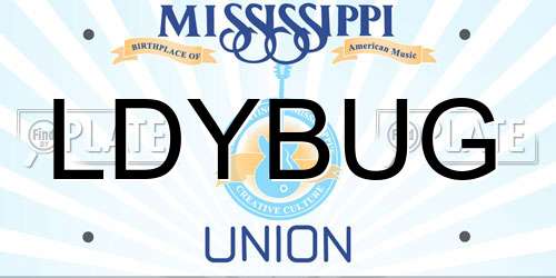 LDYBUG Mississippi License Plate