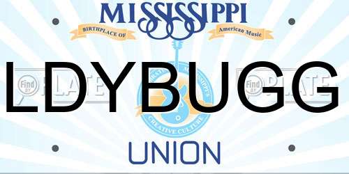 LDYBUGG Mississippi License Plate