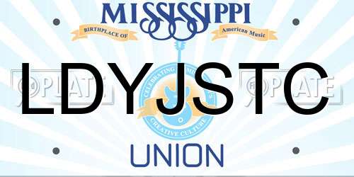 LDYJSTC Mississippi License Plate
