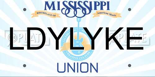 LDYLYKE Mississippi License Plate