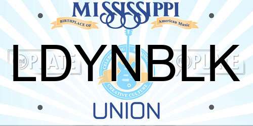 LDYNBLK Mississippi License Plate