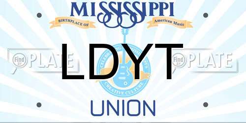 LDYT Mississippi License Plate