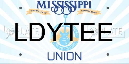 LDYTEE Mississippi License Plate