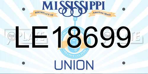 LE18699 Mississippi License Plate
