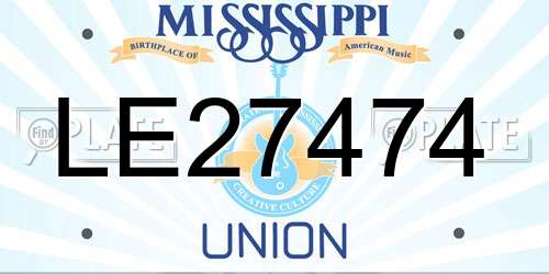 LE27474 Mississippi License Plate