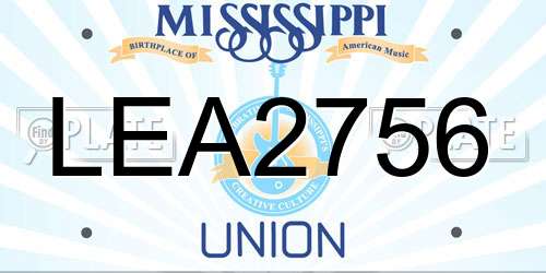 LEA2756 Mississippi License Plate