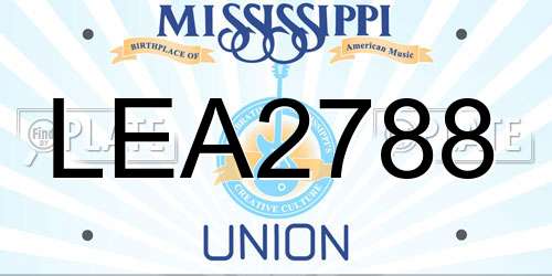 LEA2788 Mississippi License Plate