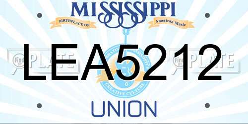 LEA5212 Mississippi License Plate