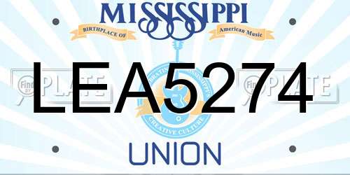 LEA5274 Mississippi License Plate