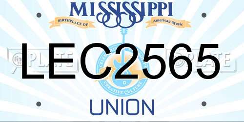 LEC2565 Mississippi License Plate