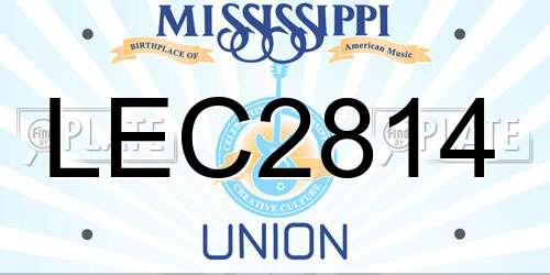 LEC2814 Mississippi License Plate