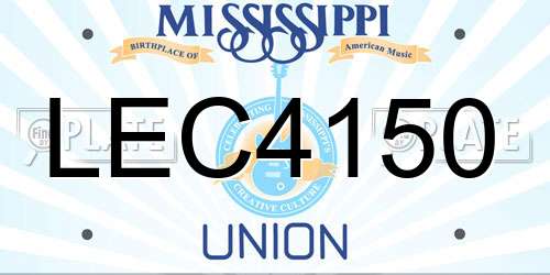 LEC4150 Mississippi License Plate