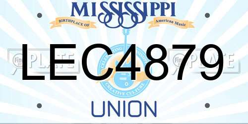 LEC4879 Mississippi License Plate