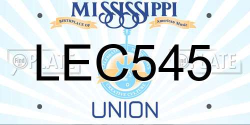 LEC545 Mississippi License Plate