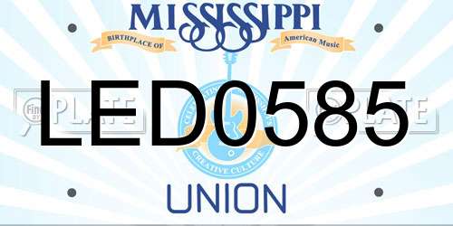 LED0585 Mississippi License Plate
