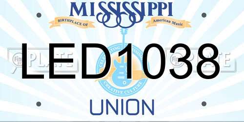 LED1038 Mississippi License Plate