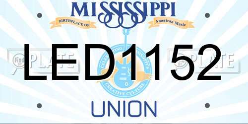LED1152 Mississippi License Plate